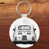 Fiat 500 in Rome, Italië. Sleutelhanger (Voorkant)