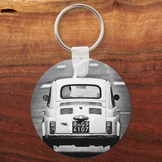 Fiat 500 in Rome Sleutelhanger (Voorkant)