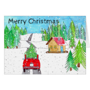 Fiat 500 in Snowy Forest  