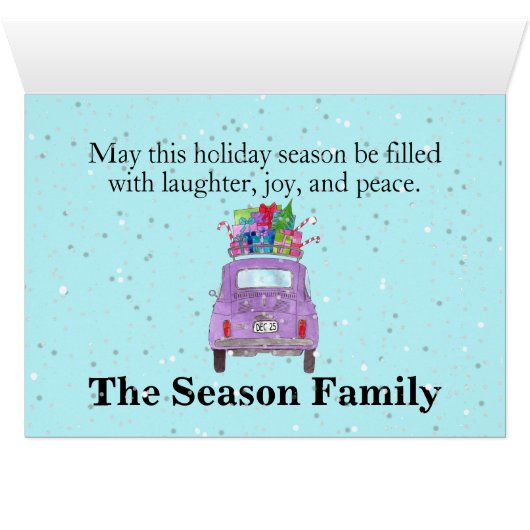 Fiat 500 in Snowy Forest (Binenzijde Horizontaal (Onderkant))