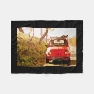 Fiat 500, Italië, Fleece Blanket vintage car Deken