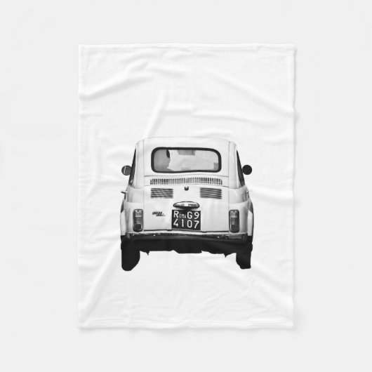 Fiat 500, Italië, Fleece Deken vintage auto (Voorkant)