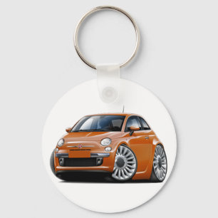 Fiat 500 koperen auto sleutelhanger