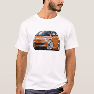 Fiat 500 koperen auto t-shirt