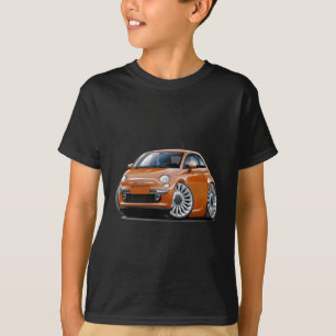Fiat 500 koperen auto t-shirt