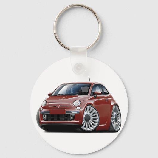 Fiat 500-leeuwenkar sleutelhanger (Voorkant)