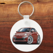 Fiat 500-leeuwenkar sleutelhanger (Voorkant)