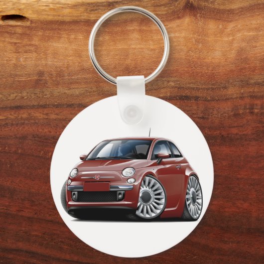 Fiat 500-leeuwenkar sleutelhanger (Voorkant)