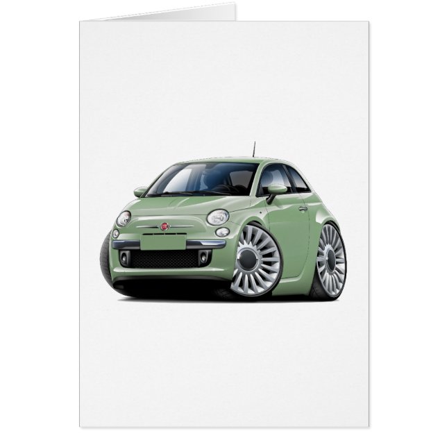 Fiat 500 Lt groene auto (Voorkant)