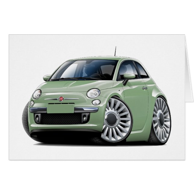 Fiat 500 Lt groene auto (Voorkant Horizontaal)