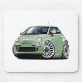 Fiat 500 Lt groene auto Muismat (Voorkant)