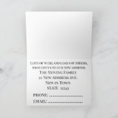 Fiat 500 met spullen Nieuwe adreskaart Aankondiging (Binnen)