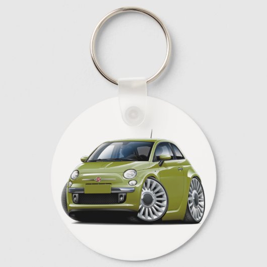 Fiat 500 Olijfolie Sleutelhanger (Voorkant)