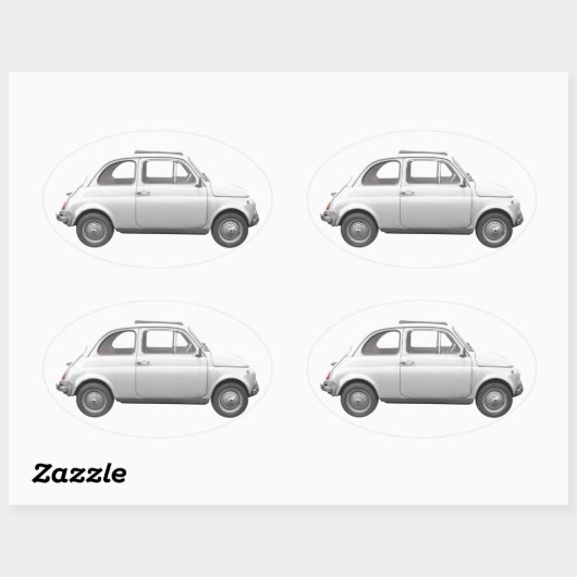 Fiat 500 ovale sticker (Vel)