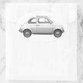 Fiat 500 ovale sticker (Tas)