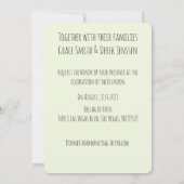 Fiat 500 Paar in auto bruiloft uitnodiging (Achterkant)