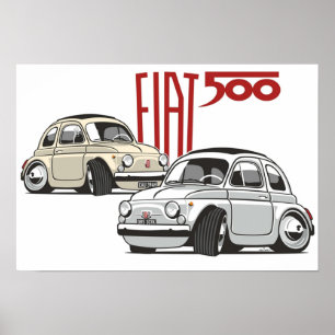 Fiat 500 personalized for Olivia Poster
