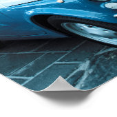 Fiat 500 Politieauto-Poster Cinquecento in Italië Poster (Hoek)