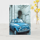 Fiat 500 Politiewagen in Italië Kaart (Gele Bloem)