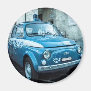 Fiat 500 politiewagen in Italië Magneet