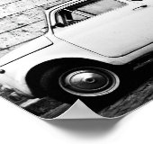 Fiat 500 Poster, in Rome, Italië. Poster (Hoek)