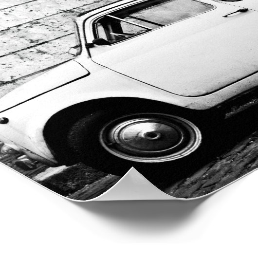  Fiat 500 Poster, in Rome, Italië. Poster (Hoek)