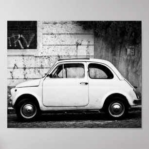  Fiat 500 Poster, in Rome, Italië. Poster