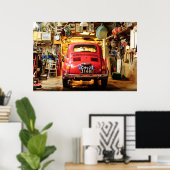 Fiat 500 Poster, retro cinquecento, Italië Poster (Thuiskantoor)