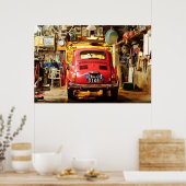 Fiat 500 Poster, retro cinquecento, Italië Poster (Keuken)