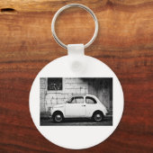 Fiat 500 Rome, Italië Sleutelhanger (Voorkant)