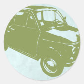 Fiat 500 ronde sticker (Voorkant)