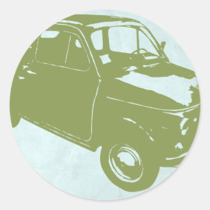 Fiat 500 ronde sticker