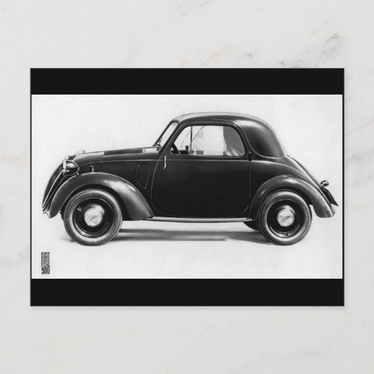 Fiat 500 Topolino Briefkaart (Voorkant)