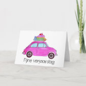 Fiat 500 verjaardags kaart (Voorkant)