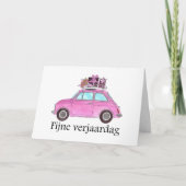 Fiat 500 verjaardags kaart (Voorkant)
