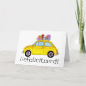 Fiat 500 verjaardags kaart (Voorkant)