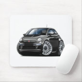 Fiat 500 zwarte auto muismat (Met muis)