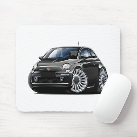 Fiat 500 zwarte auto muismat (Met muis)