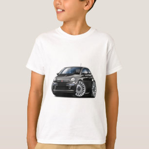 Fiat 500 zwarte auto t-shirt