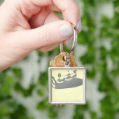 Fiat 600 Detail - Grijs in licht Sleutelhanger (Hand)