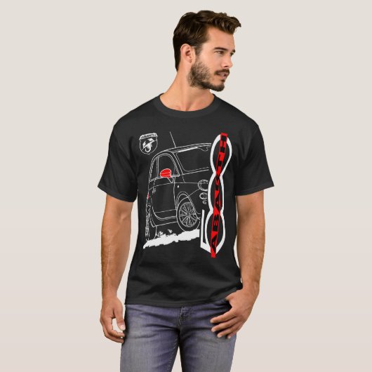 Fiat Abarth 500 T-shirt (Voorkant volledig)