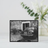 FIAT-auto in Italië in zwart-wit Briefkaart (Staand voorkant)
