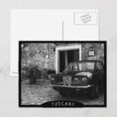 FIAT-auto in Italië in zwart-wit Briefkaart (Voorkant / Achterkant)