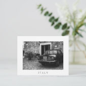 FIAT-auto in Italië in zwart-wit Briefkaart (Staand voorkant)