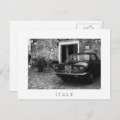 FIAT-auto in Italië in zwart-wit Briefkaart (Voorkant / Achterkant)