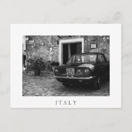  FIAT-auto in Italië in zwart-wit Briefkaart