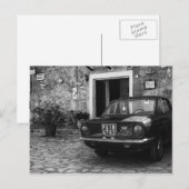 FIAT-auto in Italië in zwart-wit Briefkaart (Voorkant / Achterkant)