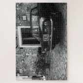 FIAT-auto in Italië in zwart-wit Legpuzzel (Verticaal)