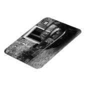  FIAT-auto in Italië in zwart-wit Magneet (Linkerzijde)