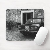  FIAT-auto in Italië in zwart-wit Muismat (Met muis)